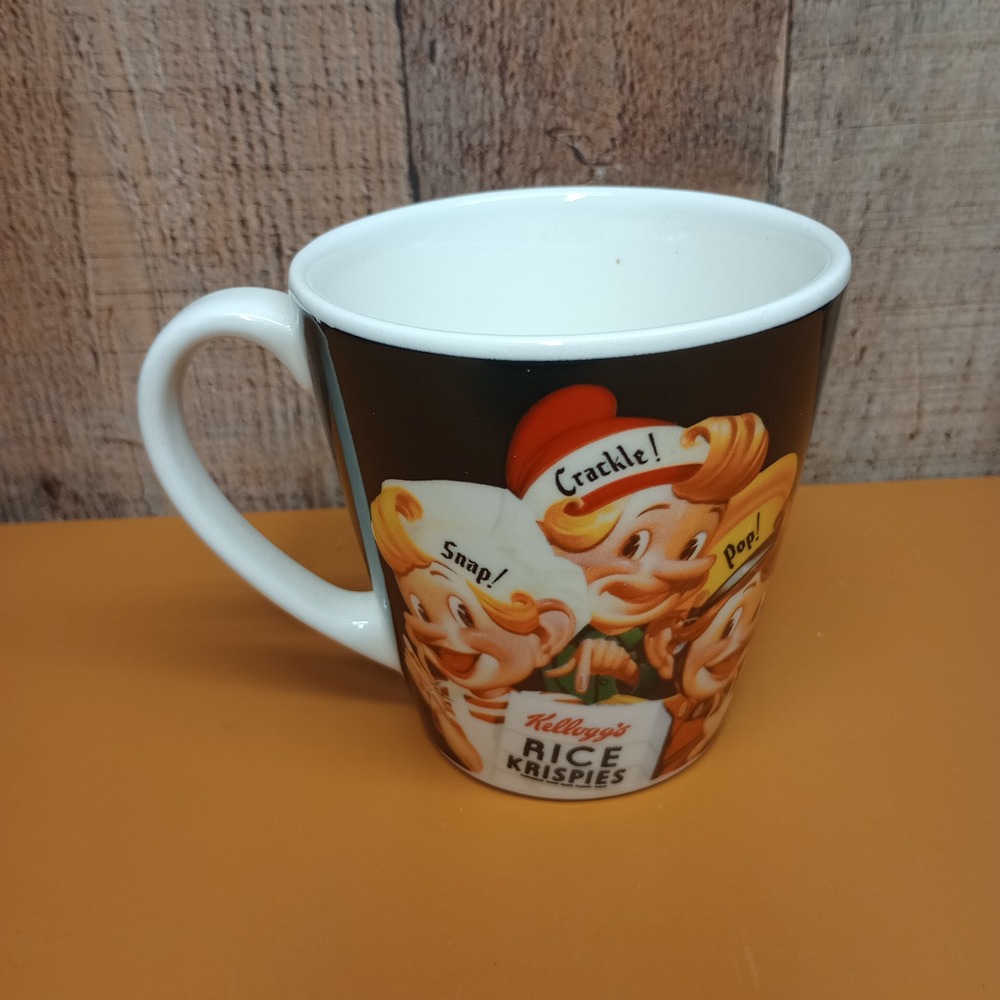 Kellogg's Rice Krispies Snap Crackle Pop Vintage 2006 Ceramic Coffee Mug Black